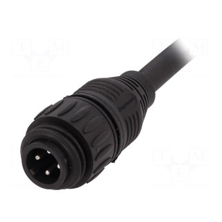 Connector: circular | plug | PIN: 4 | male | cables | IP65,IP67 | 18A | 5m