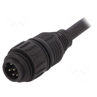 Connector: circular | plug | PIN: 7 | male | cables | IP65,IP67 | 10A | 3m