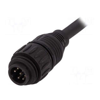 Connector: circular | plug | PIN: 7 | male | cables | IP65,IP67 | 10A | 5m