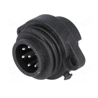 Connector: circular | socket | PIN: 7 | male | soldering | silver plated