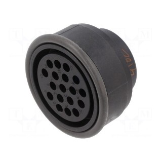 Connector: circular | female | UIC558 | PIN: 18 | for cable | crimped