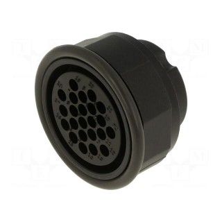 Connector: circular | female | UIC558 | PIN: 22 | for cable | crimped