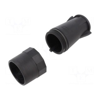 Enclosure: for circular connectors | UIC558 | for cable | straight