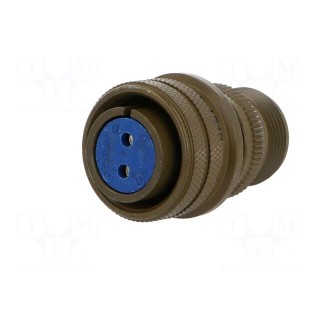 Connector: circular | Series: 97 | plug | female | PIN: 2 | silver plated