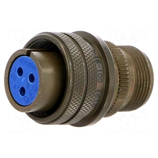Connector: circular | size 16 | 97 | aluminium alloy | olive | plug