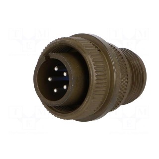Connector: circular | size 14S | 97 | aluminium alloy | black | plug