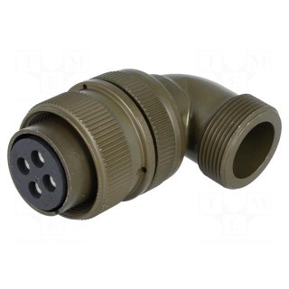 Connector: circular | Series: DS/MS | plug | female | PIN: 4 | for cable