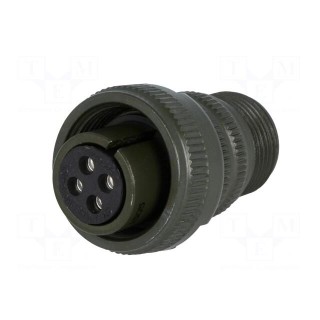 Connector: circular | Series: DS/MS | plug | female | PIN: 4 | for cable