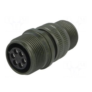 Connector: circular | Series: DS/MS | plug | female | PIN: 6 | for cable