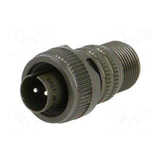 Connector: circular | Series: DS/MS | plug | male | PIN: 2 | for cable