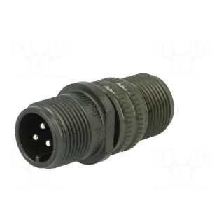 Connector: circular | Series: DS/MS | plug | male | PIN: 3 | for cable