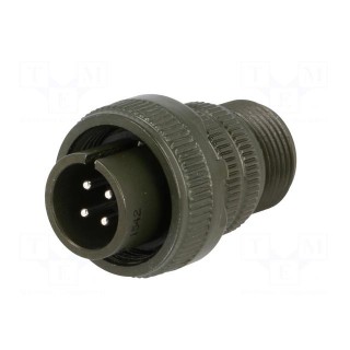 Connector: circular | Series: DS/MS | plug | male | PIN: 4 | for cable