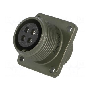 Connector: circular | size 14S | MS/DS | aluminium alloy | olive | 13A