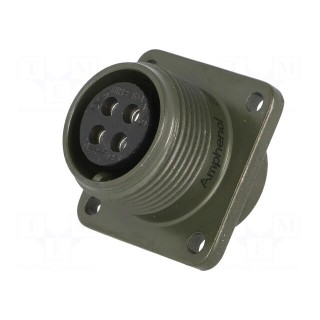 Connector: circular | size 14S | MS/DS | aluminium alloy | olive | 13A