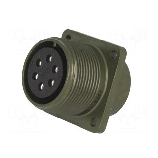 Connector: circular | size 18 | MS/DS | aluminium alloy | olive | PIN: 6