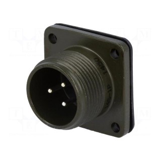 Connector: circular | Series: DS/MS | socket | male | PIN: 3 | soldering