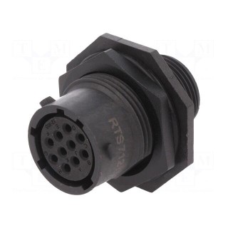 Connector: circular | socket | for panel mounting,front side nut