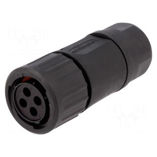 Connector: circular | plug | for cable | PIN: 8 | female | w/o contacts