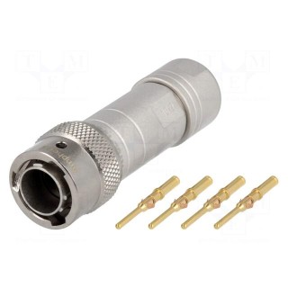Connector: circular | Series: RT360 | plug | male | crimped | for cable