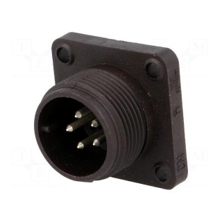 Connector: circular | socket | Series: CM | IP67 | PIN: 5 | male | 10A | 50V