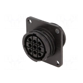 Socket | female | PIN: 9 | w/o contacts | CPC Series 1 | Case: size 17