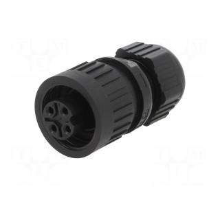 Connector: circular | female | IP67 | CA | for cable | straight