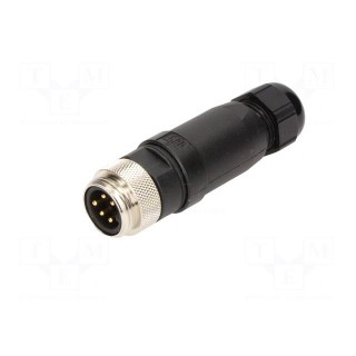 Plug | 7/8" | male | PIN: 5 | straight | for cable | Mini-Change | 8A | IP67