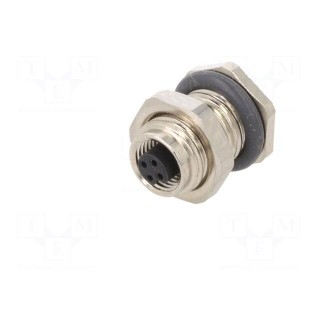 Connector: M5 | socket | female | THT | PIN: 4 | 1A | straight | 60V | 26AWG