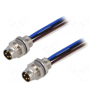 Connector: M8 | 0.2m | male | PIN: 4 | socket | IP67 | 30V