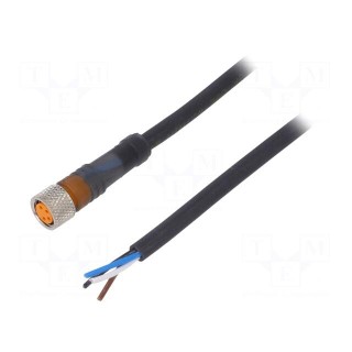 Connector: M8 | 20m | female | PIN: 4 | straight | plug | PUR