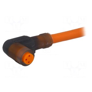 Connector: M8 | 2m | female | PIN: 3 | angled 90° | plug | PVC
