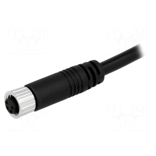 Connector: M8 | 5m | female | PIN: 4 | straight | plug | 3A | IP67 | 30V