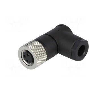 Connector: M8 | female | PIN: 3 | angled 90° | for cable | plug