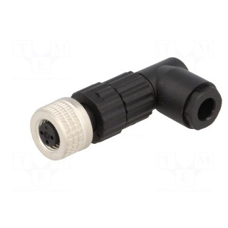 Connector: M8 | female | PIN: 3 | angled 90° | for cable | plug | E | 4A