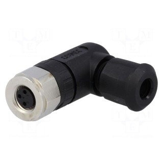 Connector: M8 | female | PIN: 3 | angled 90° | for cable | plug | IP67