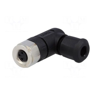 Connector: M8 | female | PIN: 3 | angled 90° | for cable | plug | IP67