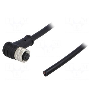 Connector: M8 | female | PIN: 3 | angled 90° | plug | 3A | IP65,IP67 | 60V