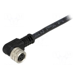 Connector: M8 | female | PIN: 3 | angled 90° | with lead | plug | 3A | IP67