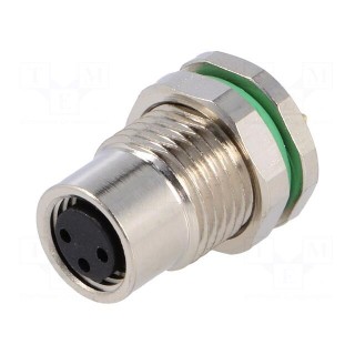 Connector: M8 | female | PIN: 3 | for panel mounting,front side nut
