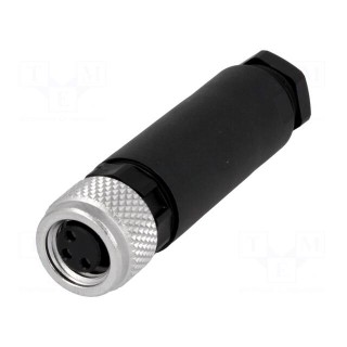 Connector: M8 | female | PIN: 3 | straight | for cable | plug