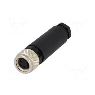 Connector: M8 | female | PIN: 3 | straight | for cable | plug