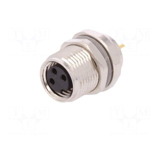 Connector: M8 | female | PIN: 3 | for panel mounting,front side nut