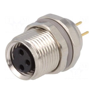 Connector: M8 | female | PIN: 3 | unshielded | socket | IP67 | 60V | 2÷4.5mm