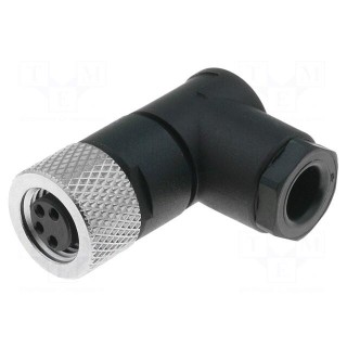 Connector: M8 | female | PIN: 4 | angled 90° | for cable | plug