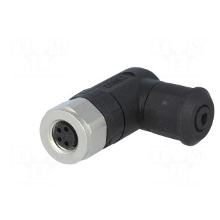 Connector: M8 | female | PIN: 4 | angled 90° | for cable | plug | IP67