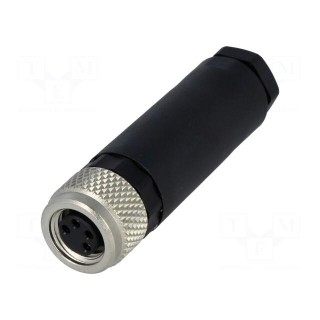 Connector: M8 | female | PIN: 4 | straight | for cable | plug