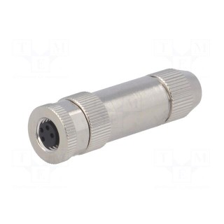 Connector: M8 | female | PIN: 4 | straight | shielded | for cable | plug