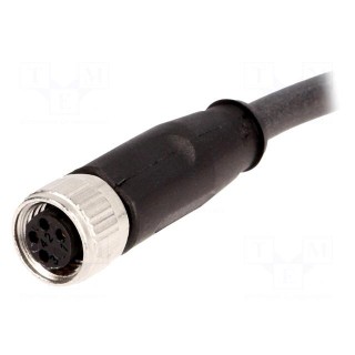 Connector: M8 | female | PIN: 4 | straight | with lead | plug | 7.5m