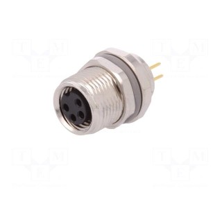 Connector: M8 | female | PIN: 4 | for panel mounting,front side nut