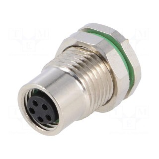 Connector: M8 | female | PIN: 5 | for panel mounting,front side nut